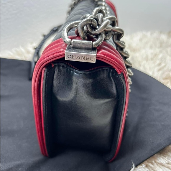 LEBOY OLD MEDIUM FLAP BLACK RED - Picture 4 of 16